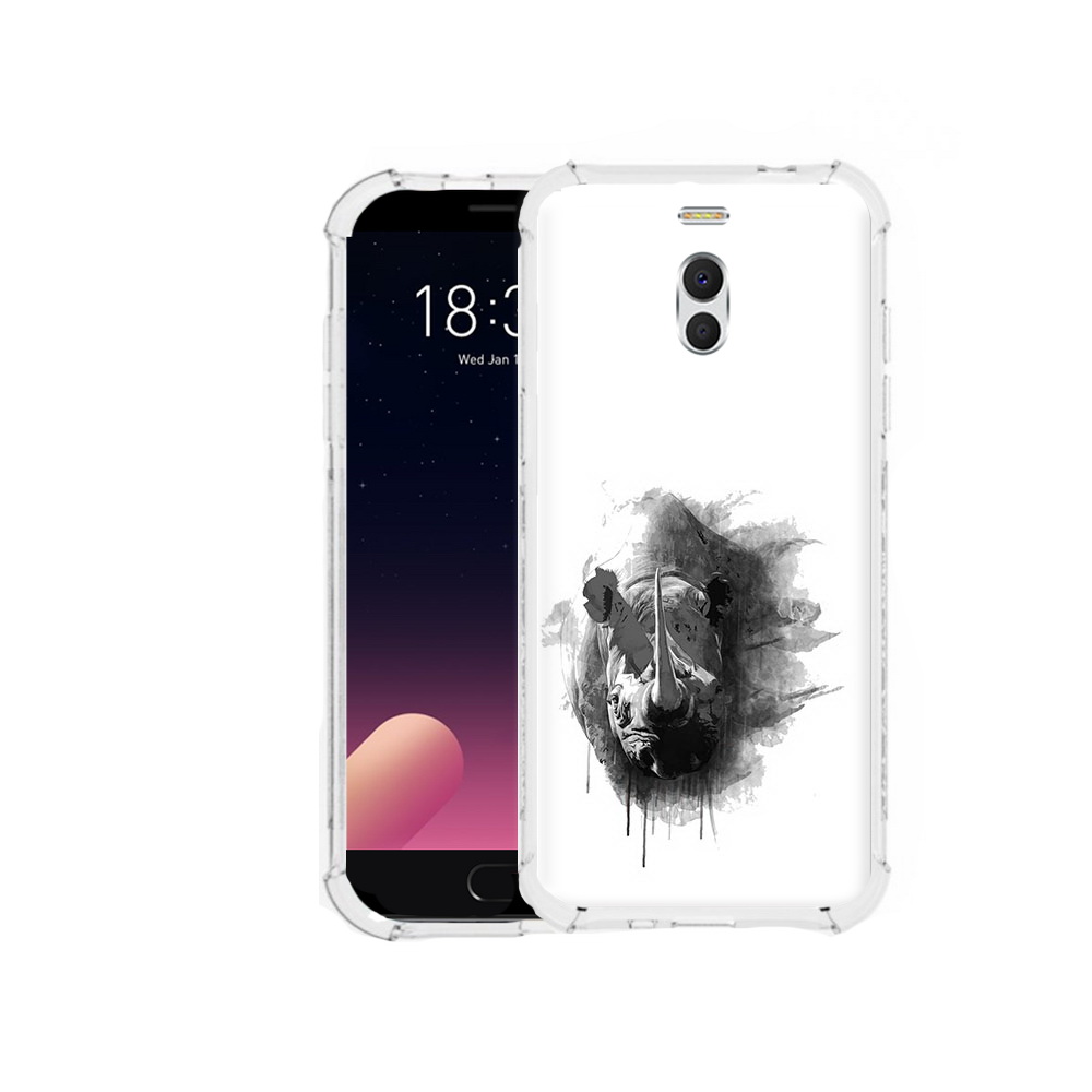

Чехол MyPads Tocco для Meizu M6 Note носорог, Прозрачный, Tocco