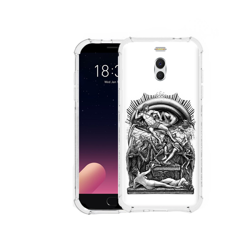 

Чехол MyPads Tocco для Meizu M6 Note оракул черно белый, Прозрачный, Tocco