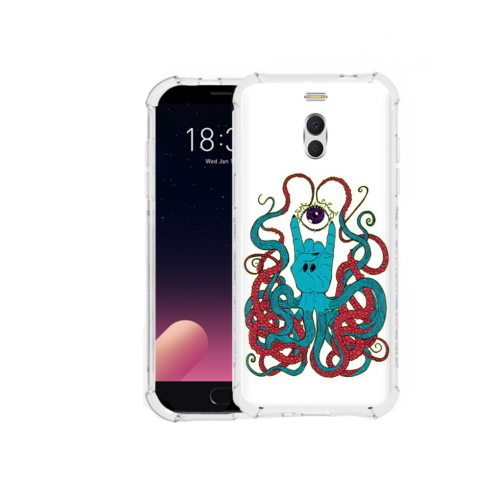 

Чехол MyPads Tocco для Meizu M6 Note осьминог-рука абстракция, Прозрачный, Tocco