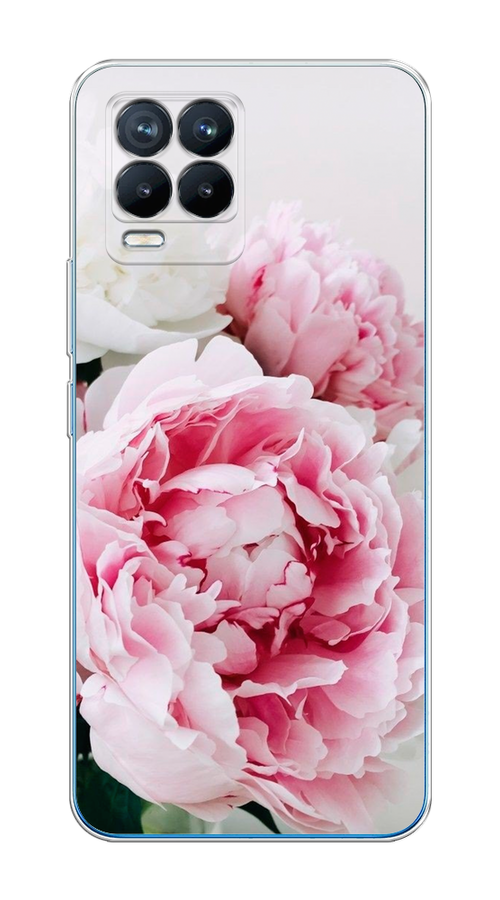 

Чехол на Realme 8/8 Pro "Розовые и белые пионы", Розовый;белый, 255450-2