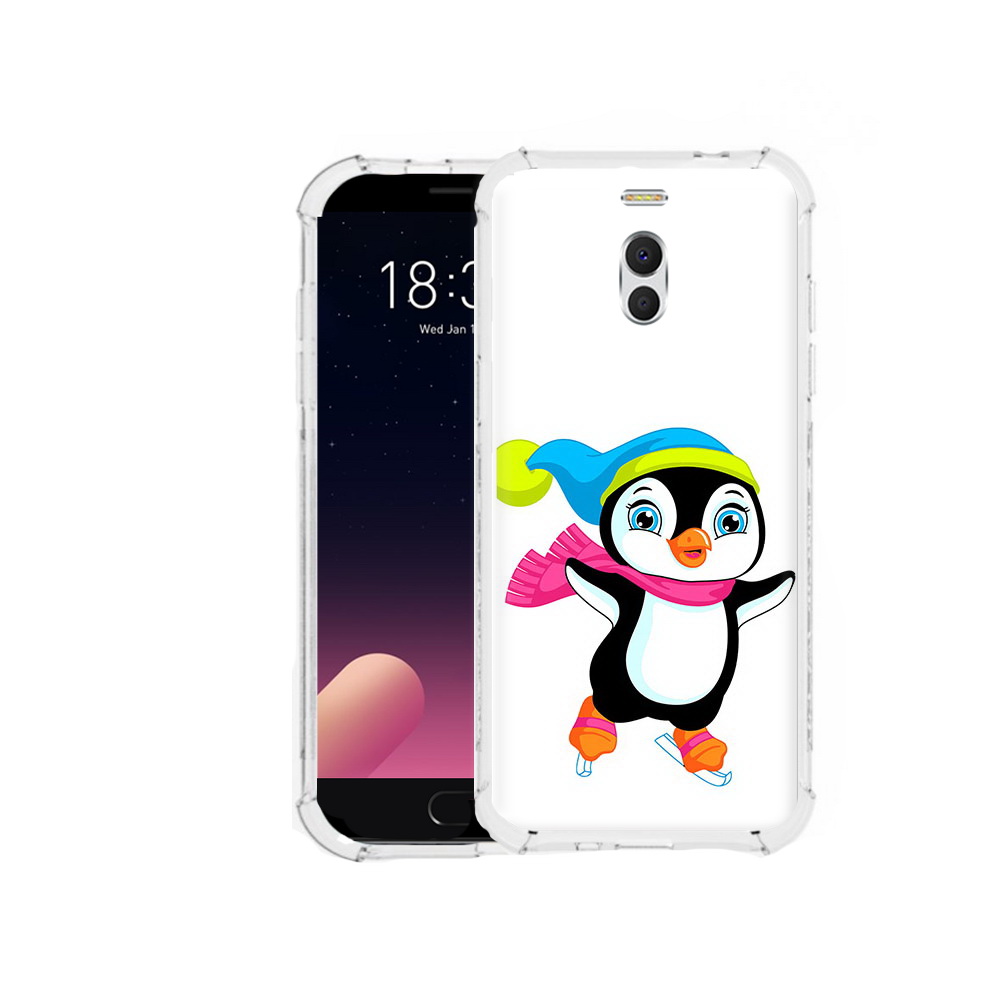 

Чехол MyPads Tocco для Meizu M6 Note пингвин на коньках, Прозрачный, Tocco