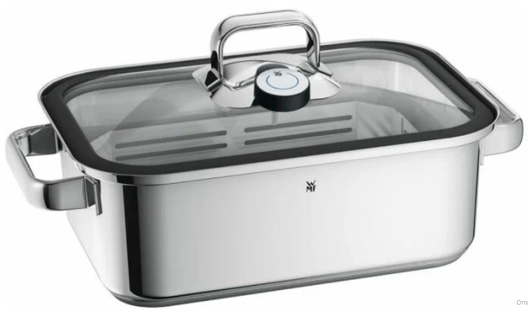 

Жаровня Compact Aroma Vitalis WMF 35 х 21,5 см с паровой корзиной и электронным датчиком, Серебристый