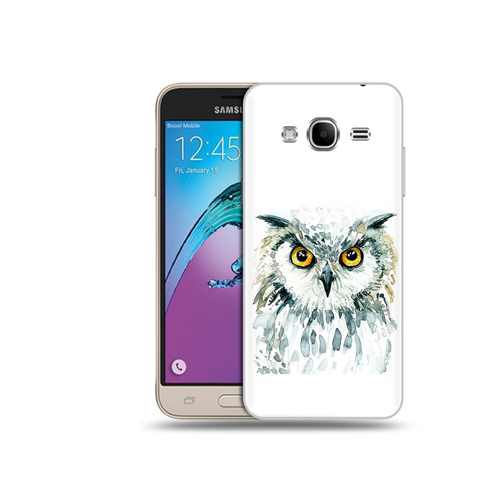 

Чехол MyPads Tocco для Samsung Galaxy J3 (2016) Серьезная сова (PT29089.580.156), Прозрачный, Tocco