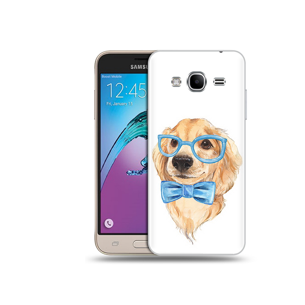 Чехол MyPads Tocco для Samsung Galaxy J3 (2016) Собака интеллигент (PT29089.580.159)