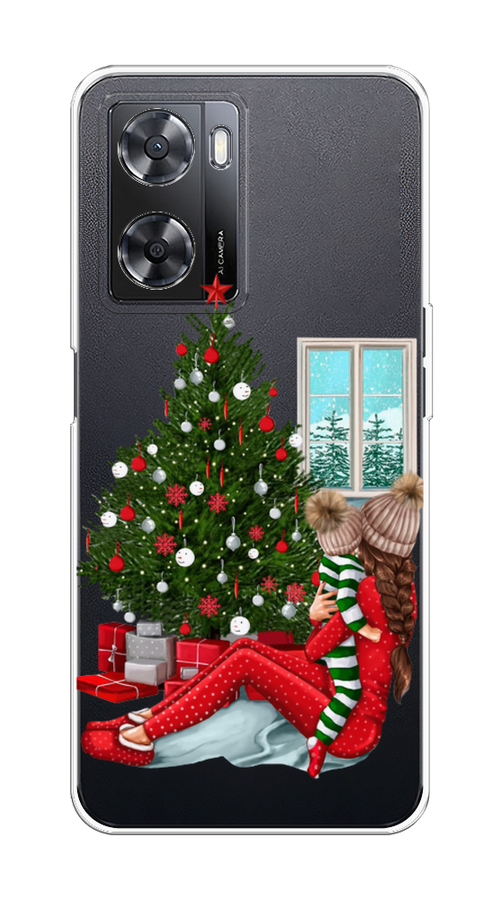 

Чехол на Oppo A57 4G/A77 4G/A77s 4G/A57s "Новый год с мамой", Красный;зеленый;голубой, 2510350-6