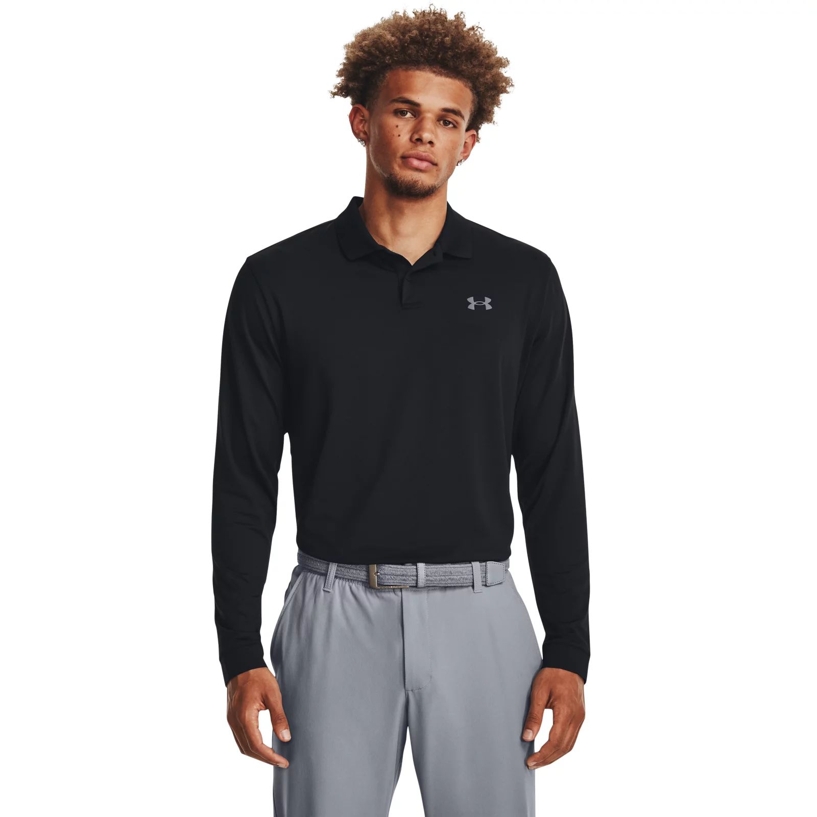 

Лонгслив мужской Under Armour Ua Performance 3.0 Ls Polo черный SM, Ua Performance 3.0 Ls Polo