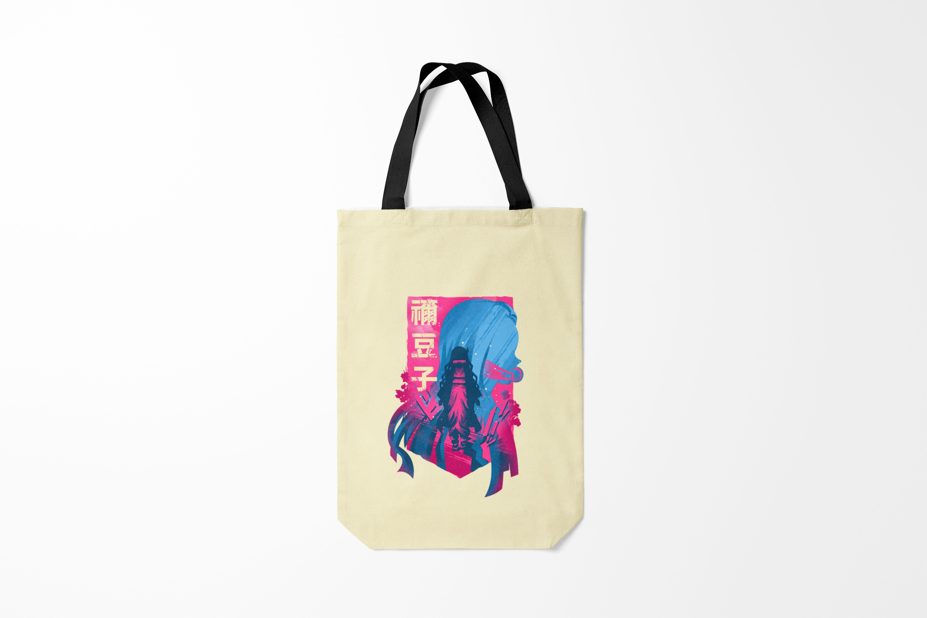 

Сумка шoппер унисекс Burnettie Клинок рассекающий демонов Nezuko Neon, желтый, Клинок рассекающий демонов Nezuko Neon