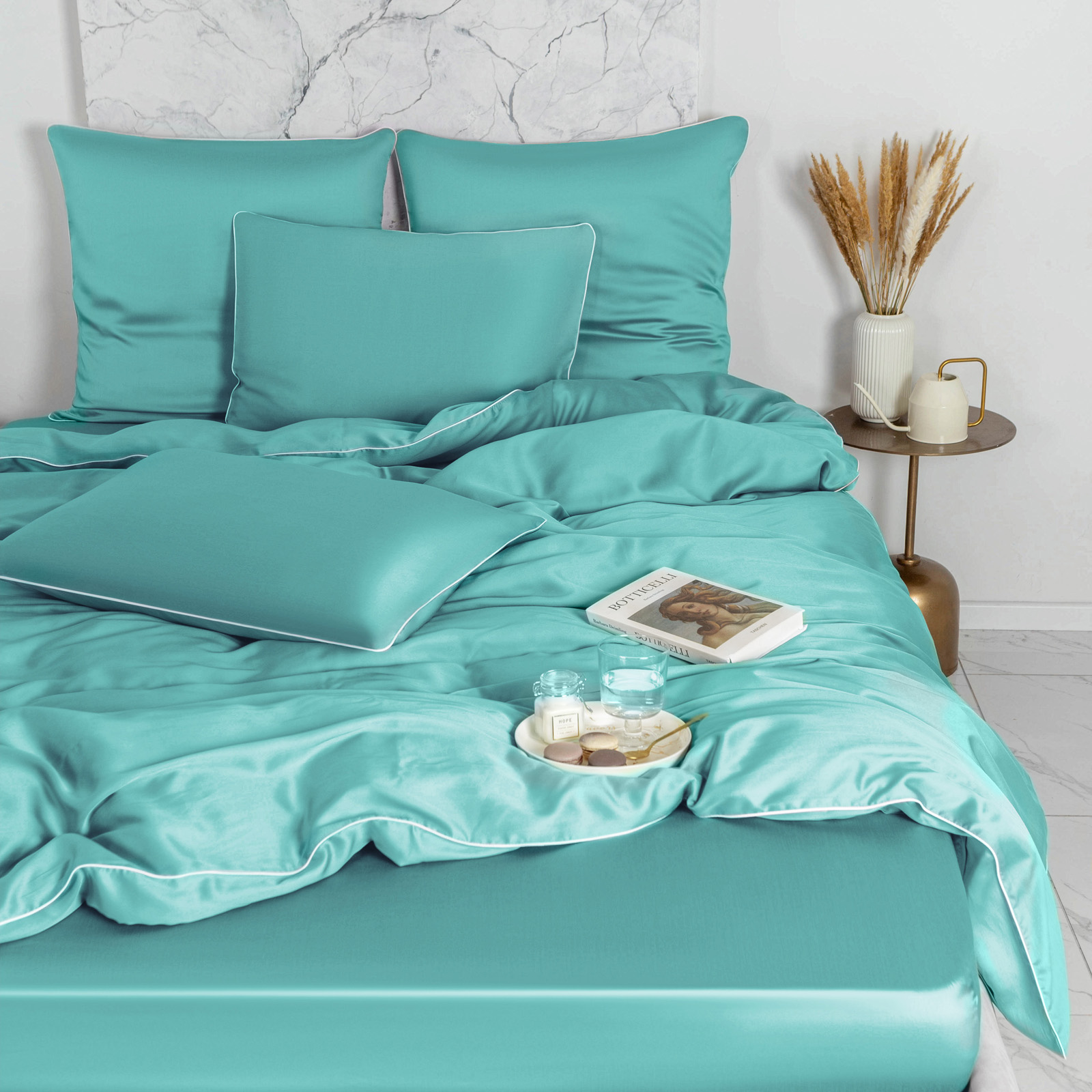 

Постельное белье Soft Box Тиффани Евро-макси, тенсель, простыня на резинке 160х200, RST-KPB-160-50