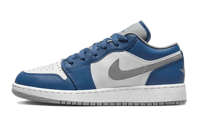 

Кеды унисекс Jordan Air Jordan 1 Low GS синие 35.5 EU, Синий, Air Jordan 1 Low GS