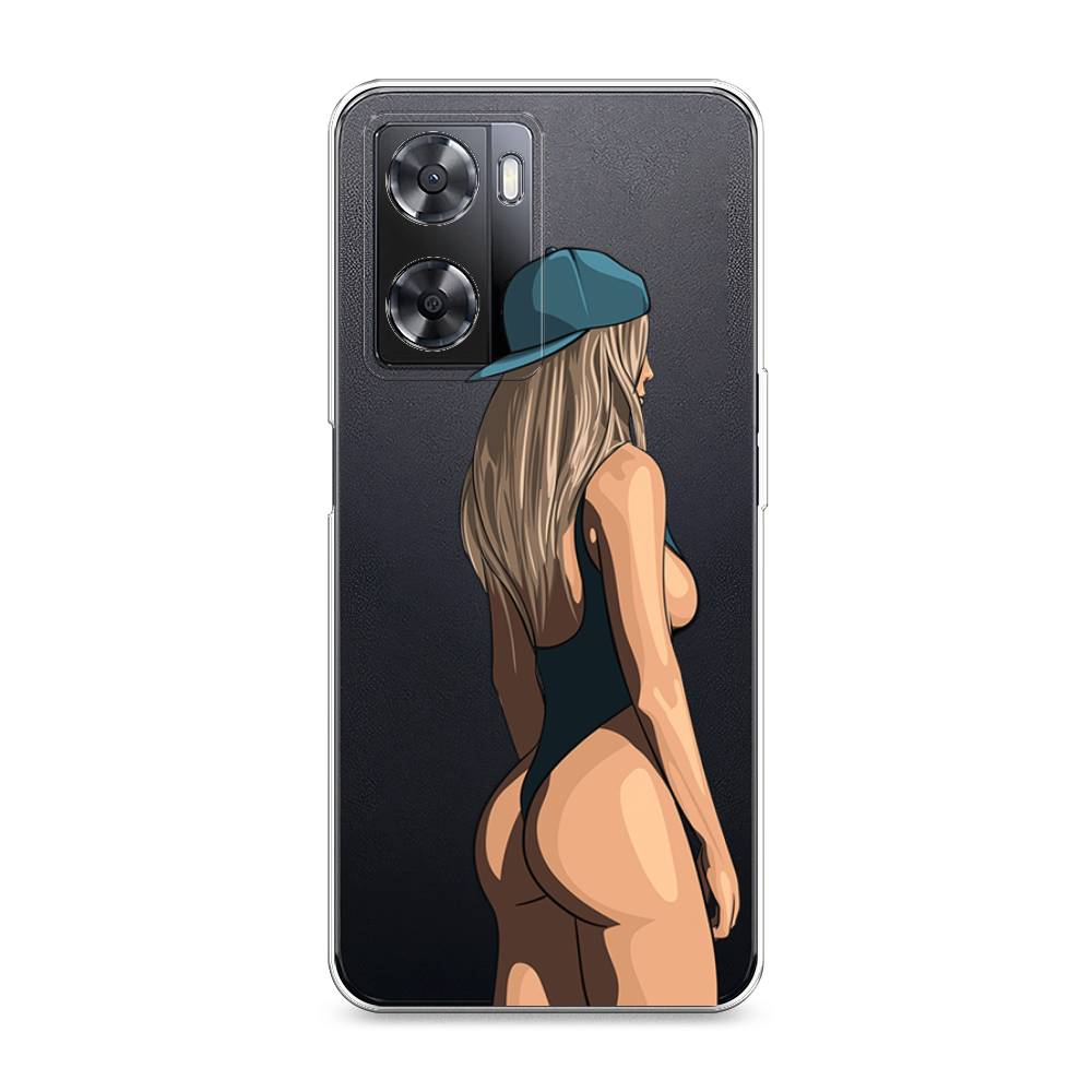 

Чехол для Oppo A57 4G/A77 4G/A77s 4G/A57s "Девушка в черном купальнике", Зеленый;бежевый;черный, 2510350-6