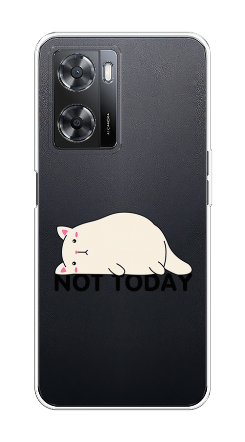 

Чехол на Oppo A57 4G/A77 4G/A77s 4G/A57s "Cat not today", Белый;розовый;черный, 2510350-1