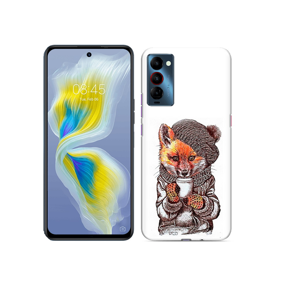 

Чехол MyPads Tocco для Tecno Camon 18 лиса в шапке, Tocco