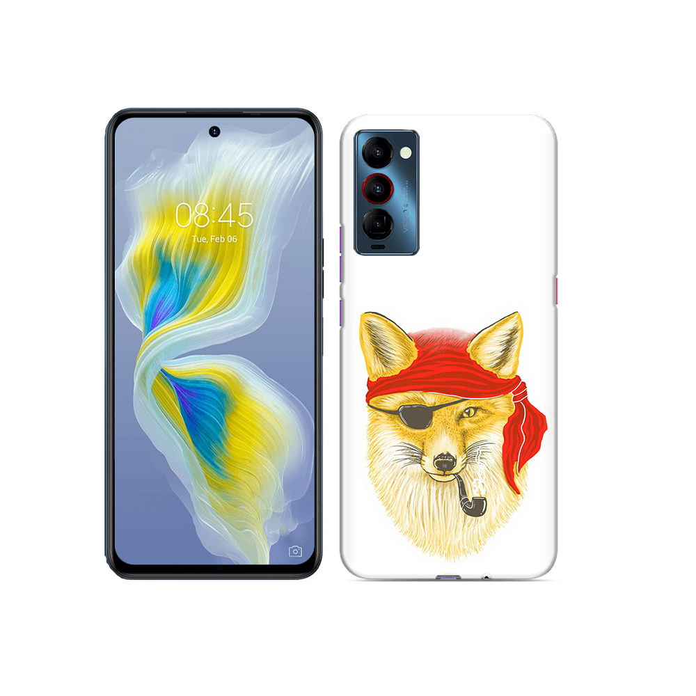 

Чехол MyPads Tocco для Tecno Camon 18 лиса-пират, Прозрачный, Tocco