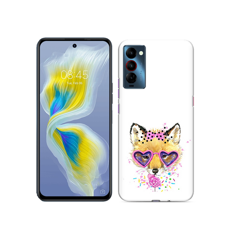 

Чехол MyPads Tocco для Tecno Camon 18 лисенок с бантиком, Прозрачный, Tocco