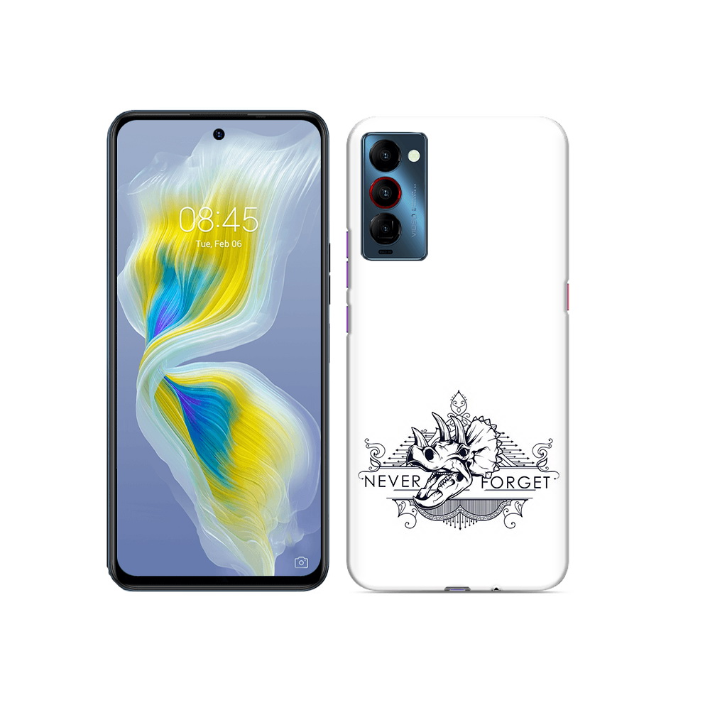 

Чехол MyPads Tocco для Tecno Camon 18 логотип носорога никогда не забуду, Прозрачный, Tocco