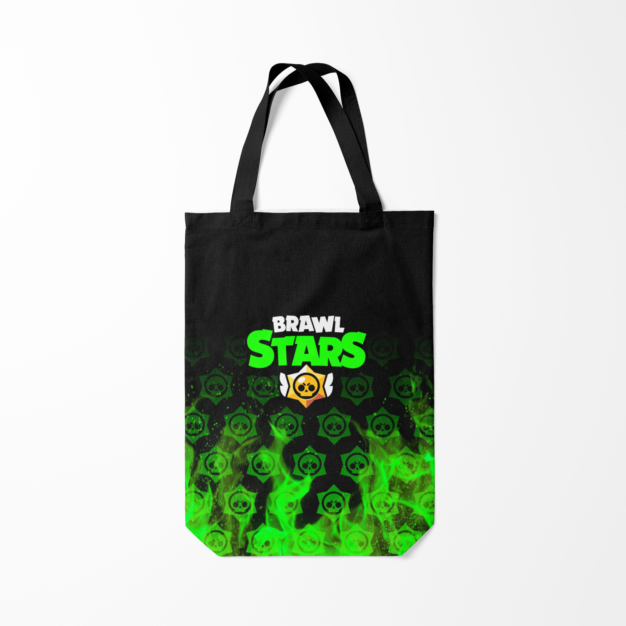 

Сумка шoппер унисекс Burnettie BRAWL STARS, черный; зеленый, BRAWL STARS