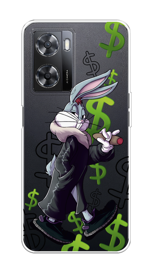 

Чехол на Oppo A57 4G/A77 4G/A77s 4G/A57s "Rich Bugs Bunny", Зеленый;черный;голубой, 2510350-6