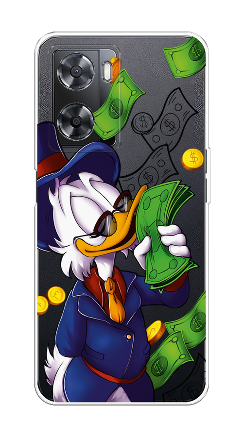 

Чехол на Oppo A57 4G/A77 4G/A77s 4G/A57s "Scrooge McDuck with Money", Синий;зеленый;белый, 2510350-6