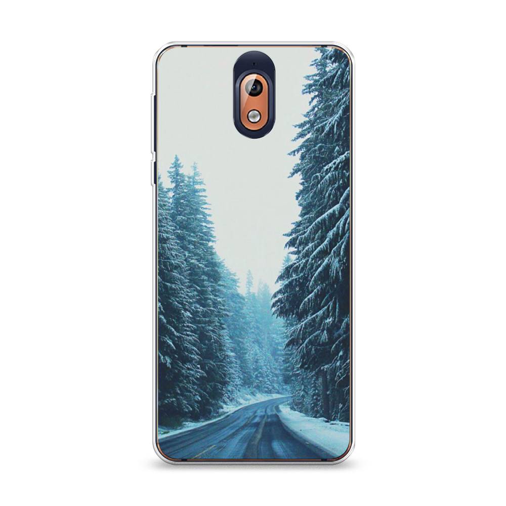

Чехол на Nokia 3.1 "Зима 9", Бежевый;голубой;черный, 121650-2