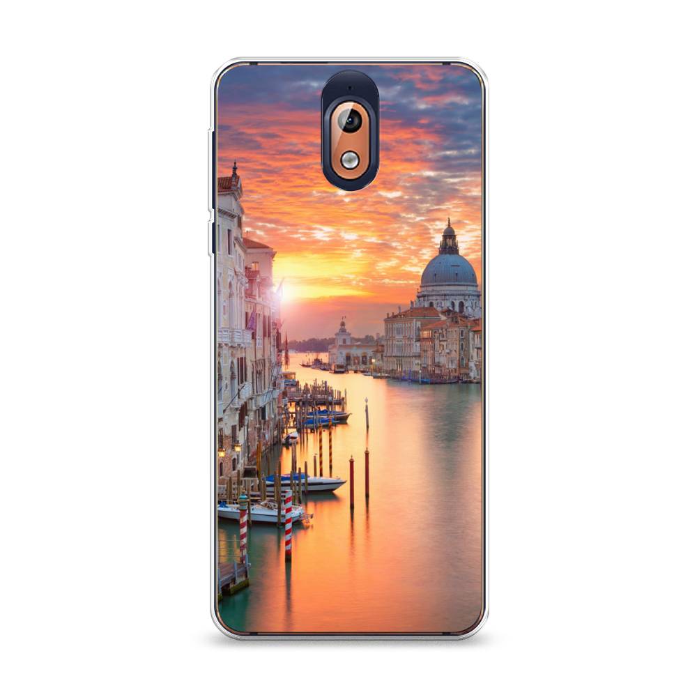 

Чехол на Nokia 3.1 "Восход 11", Розовый;оранжевый, 121650-2