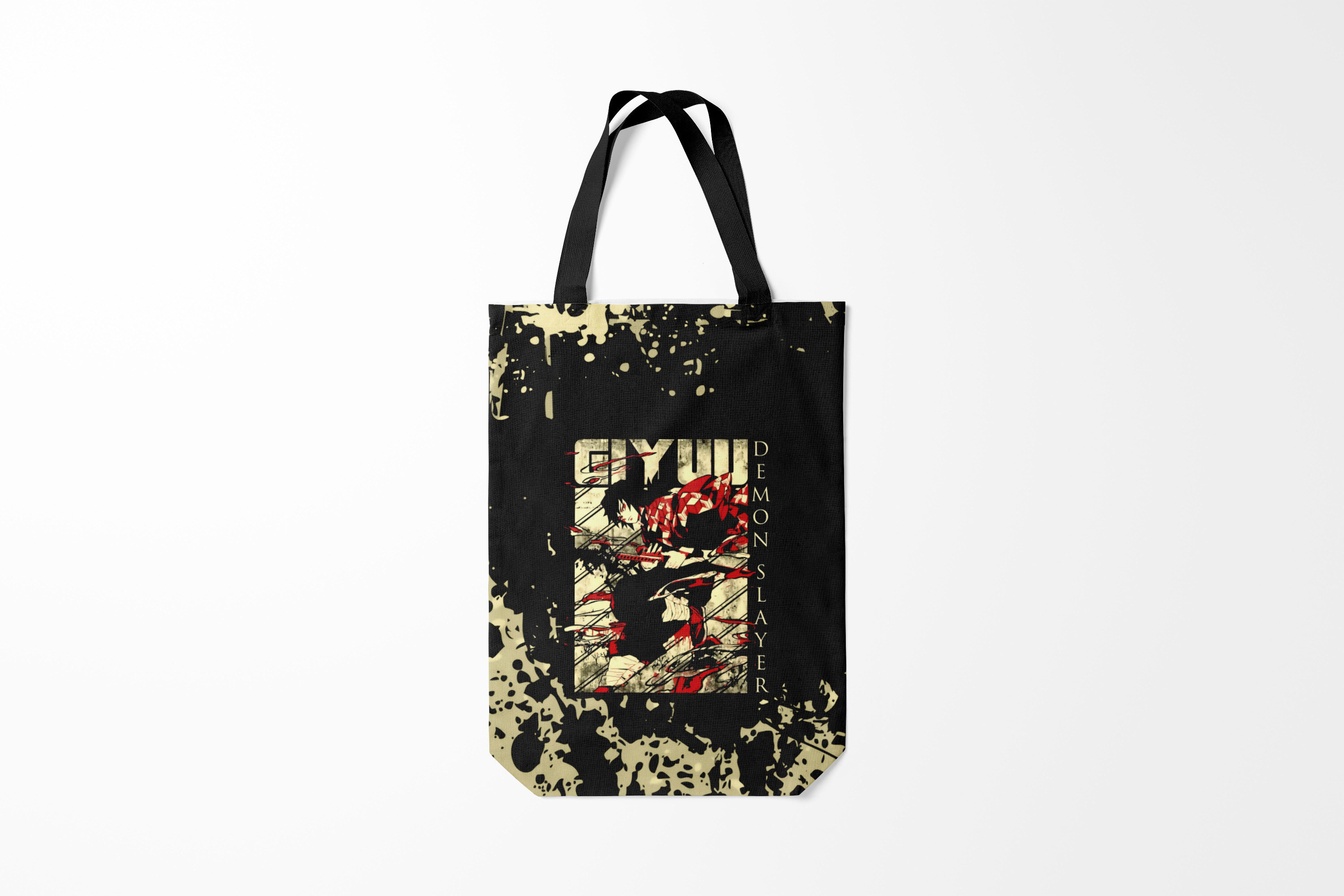 

Сумка шoппер унисекс Burnettie Клинок рассекающий демонов GIYU Demon Slayer, черный, Клинок рассекающий демонов GIYU Demon Slayer