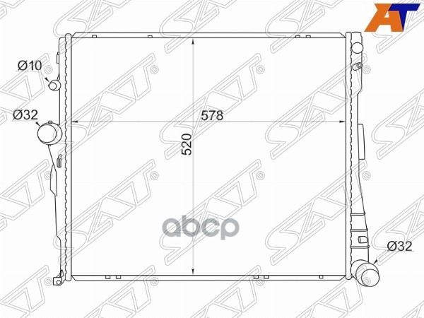 

Радиатор Bmw X3 E83 2,5/3,0 06-08 (Пластинчатый) Sat арт. ST-10-0007