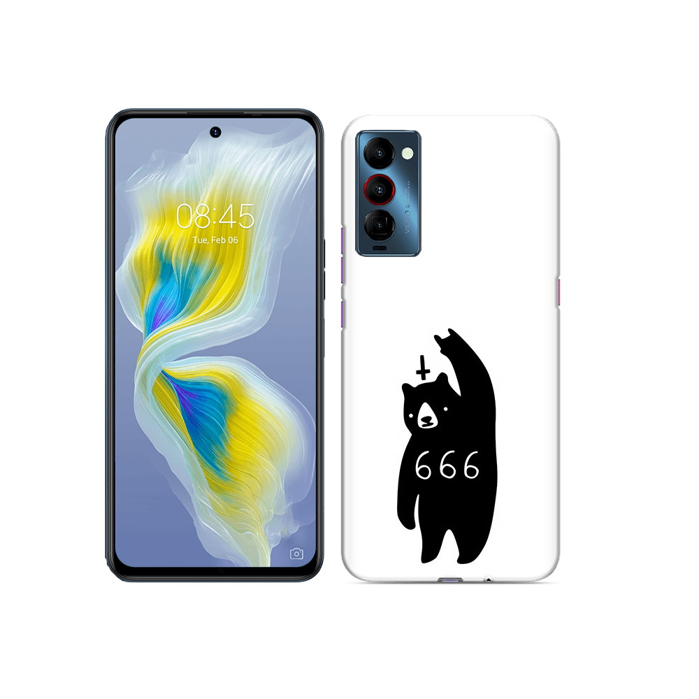 

Чехол MyPads Tocco для Tecno Camon 18 медведь 666, Прозрачный, Tocco