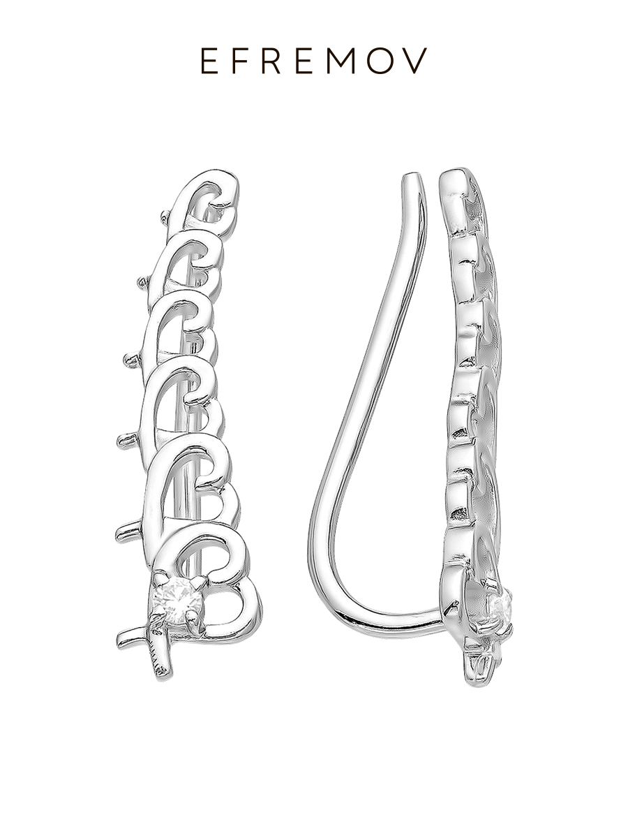 

Серьги из серебра EFREMOV 1210017854, фианит, 1210017854