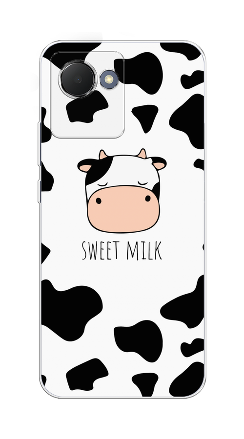 

Чехол на Realme Narzo 50i Prime "Sweet milk", Розовый;белый;черный, 2510650-1