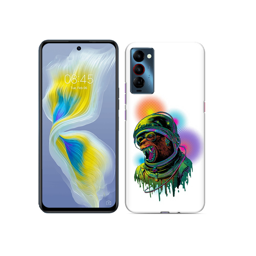 

Чехол MyPads Tocco для Tecno Camon 18 медведь космонавт, Прозрачный, Tocco