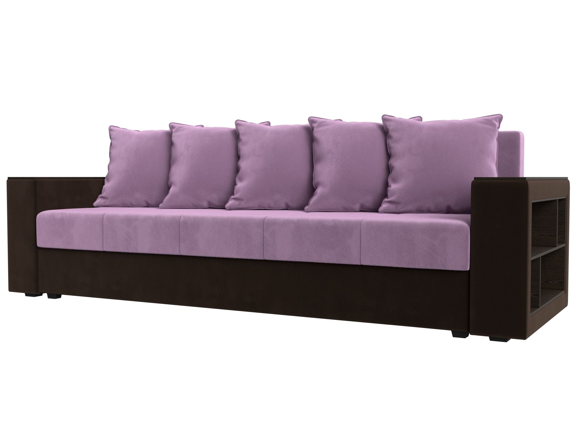 

Диван прямой Хит Диванов Дубай Лайт правый микровельвет, еврокнижка, сиреневый, 100337155