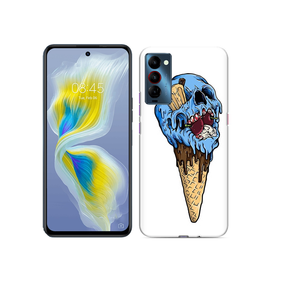

Чехол MyPads Tocco для Tecno Camon 18 мороженное череп, Прозрачный, Tocco