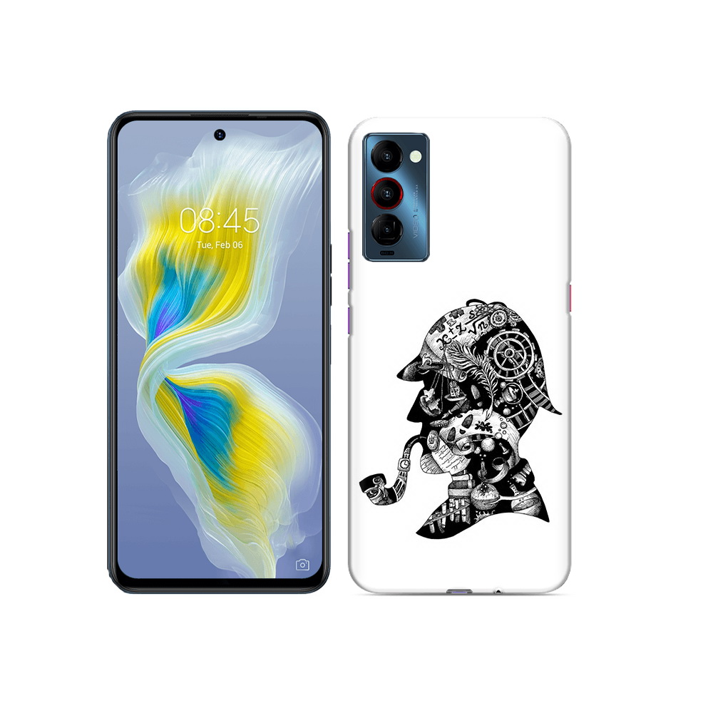 

Чехол MyPads Tocco для Tecno Camon 18 мужчина с трубкой абстракция, Прозрачный, Tocco