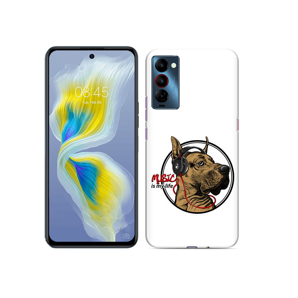 

Чехол MyPads Tocco для Tecno Camon 18 музыкальная собака, Прозрачный, Tocco