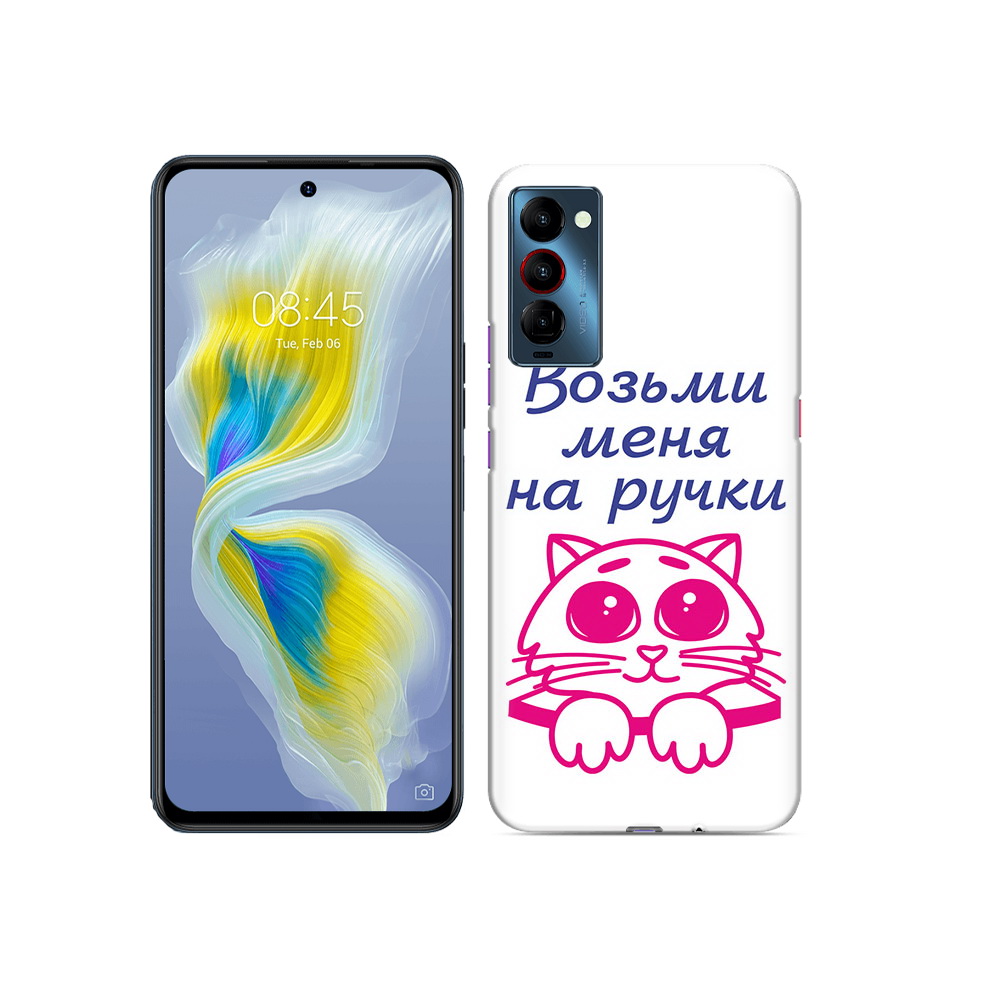 

Чехол MyPads Tocco для Tecno Camon 18 мяу, Прозрачный, Tocco