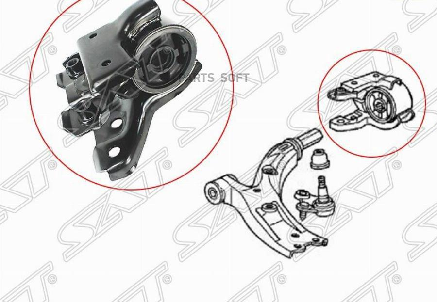 

Сайлентблок Fr (передний) Рычага Задний Honda Cr-V Re 07-/Rm 12- Lh (левый) Sat арт. ST-51