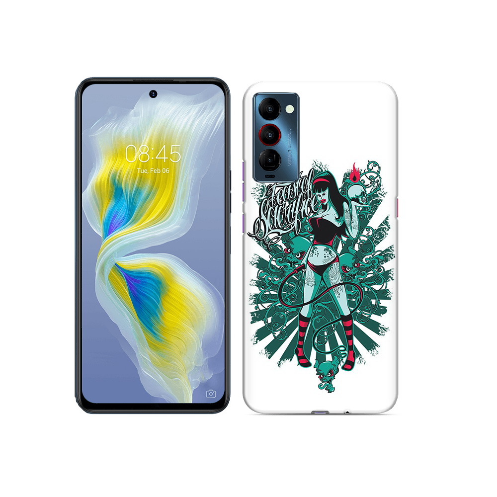 

Чехол MyPads Tocco для Tecno Camon 18 нарисованная девушка в татуировках, Прозрачный, Tocco