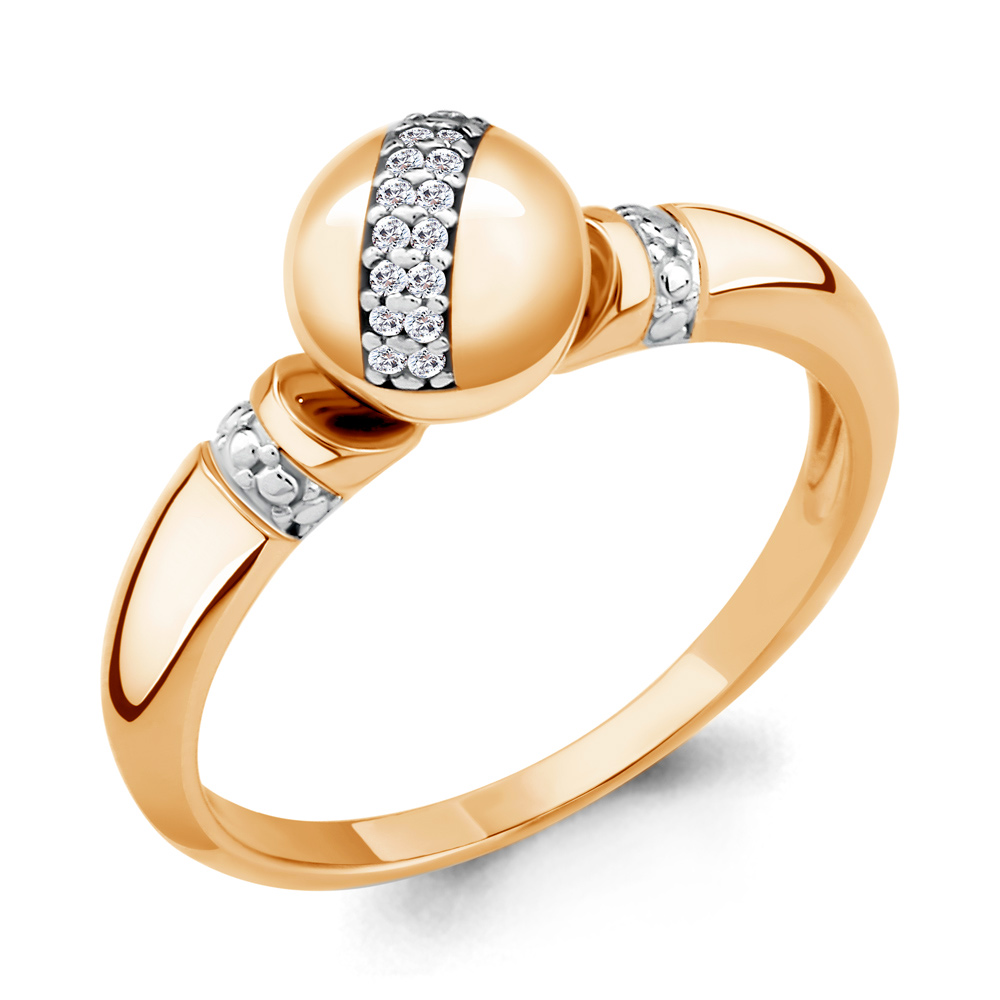 

Кольцо из серебра с фианитом р.  Aquamarine 68295А_925_з, 68295А_925_з