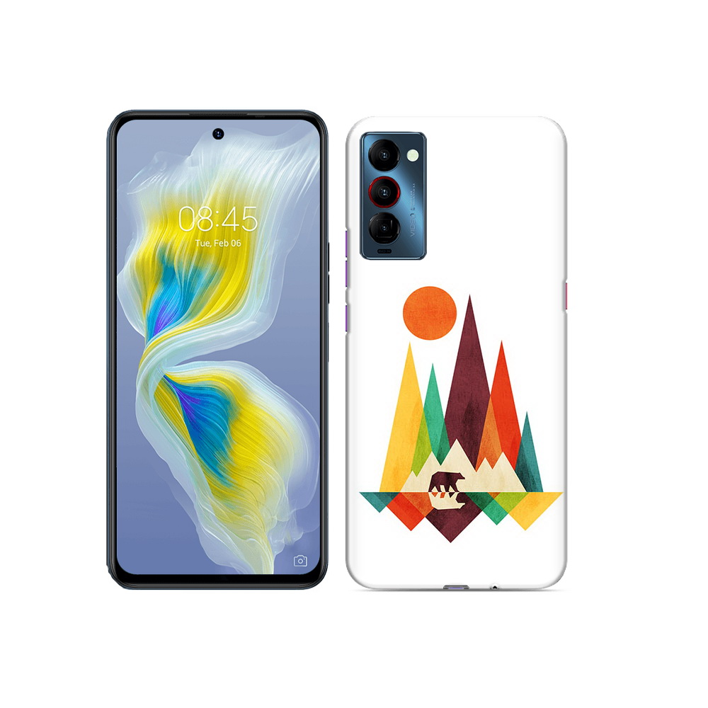 

Чехол MyPads Tocco для Tecno Camon 18 нарисованные горы с медведем, Прозрачный, Tocco