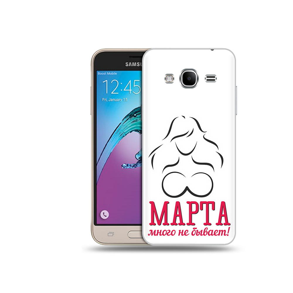 

Чехол MyPads Tocco для Samsung Galaxy J3 (2016) 8 марта много не бывает (PT29089.580.17), Прозрачный, Tocco