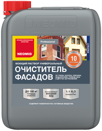 Очиститель Neomid 650 для фасадов 5кг очиститель фасадов рогнеда