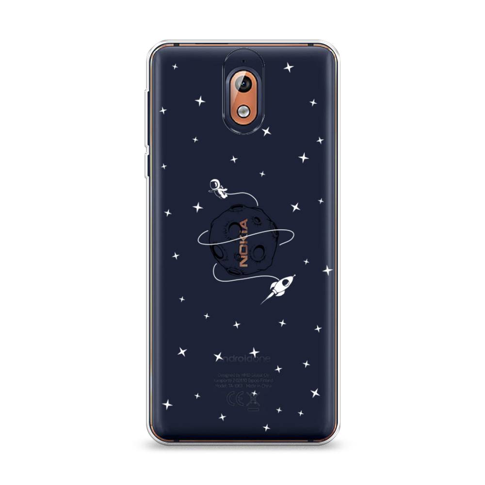 

Чехол на Nokia 3.1 "Полет вокруг луны", Белый;серый;черный, 121650-2