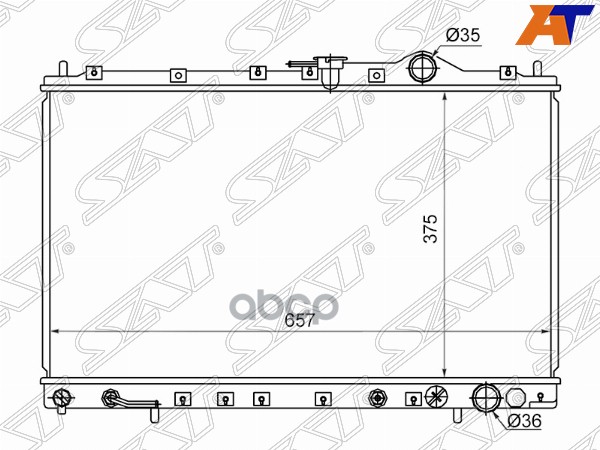 

Радиатор Mitsubishi Rvr/Space Wagon 4g63/4g93 91-97 Sat арт. SG-MC0009-4G63