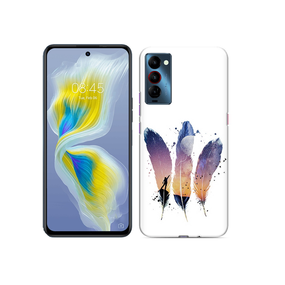 

Чехол MyPads Tocco для Tecno Camon 18 небесные перья, Прозрачный, Tocco