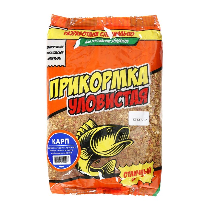 

Прикормка "УЛОВИСТАЯ", карп, кукуруза, 800г, Желтый