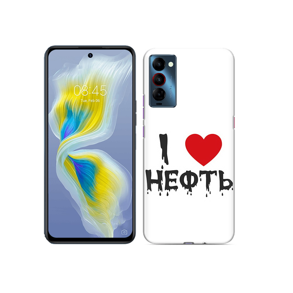 

Чехол MyPads Tocco для Tecno Camon 18 нефть, Прозрачный, Tocco