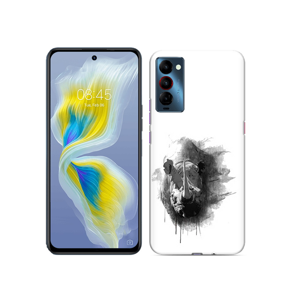 

Чехол MyPads Tocco для Tecno Camon 18 носорог, Прозрачный, Tocco