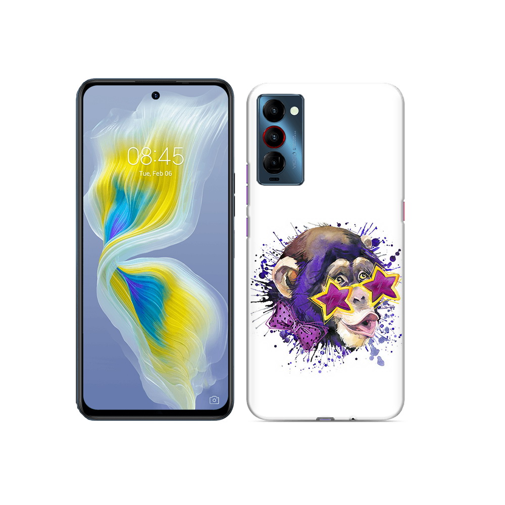 

Чехол MyPads Tocco для Tecno Camon 18 обезьяна в очках, Прозрачный, Tocco