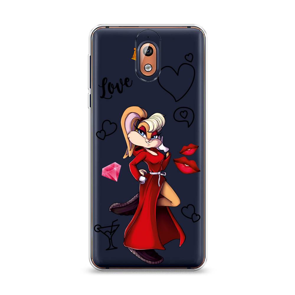 

Чехол на Nokia 3.1 "Rich Lola Bunny", Красный;бежевый;оранжевый, 121650-6