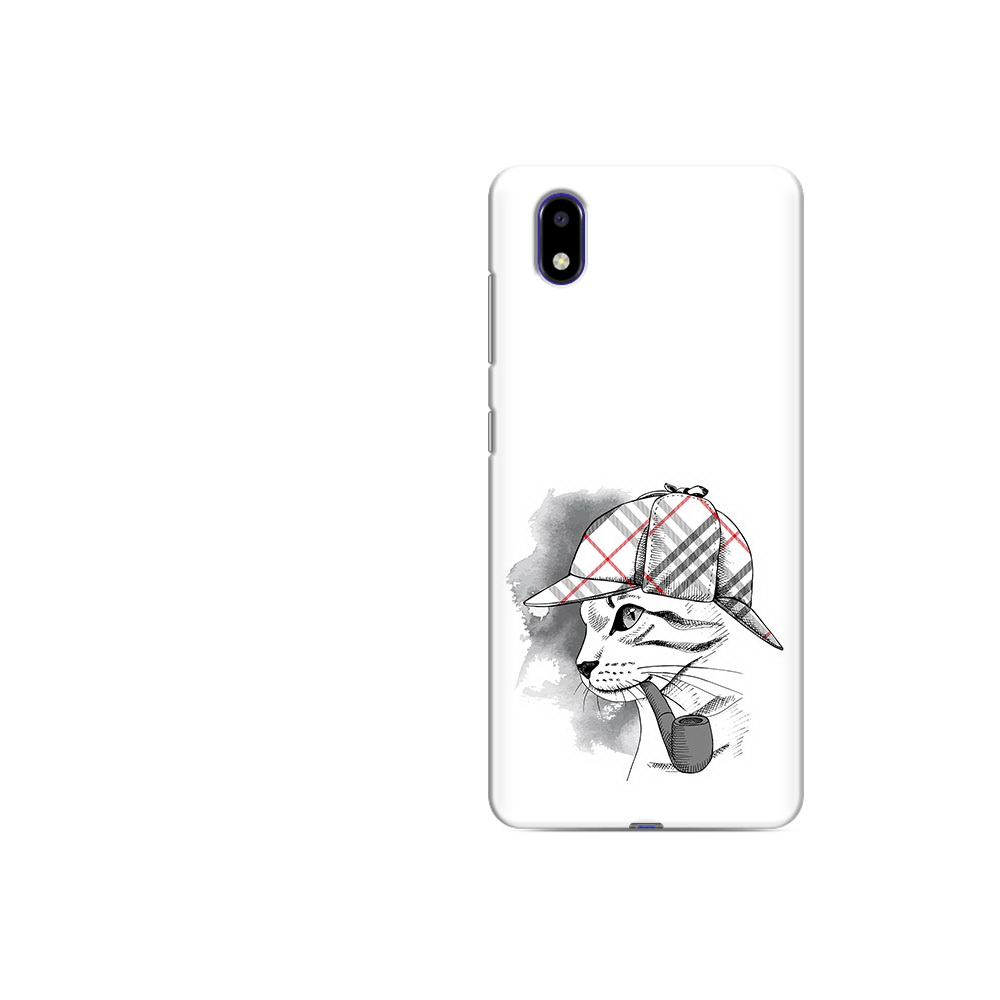 

Чехол MyPads Tocco для ZTE Blade A31 Lite кошка с трубкой (PT162823.461.405), Прозрачный, Tocco